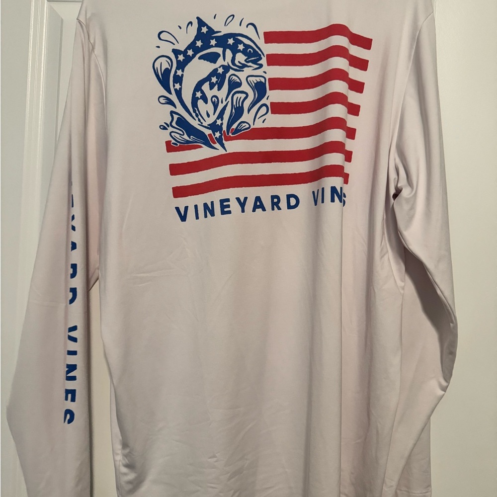 Vineyard Vines Men's White Long Sleeve Performance Shirt